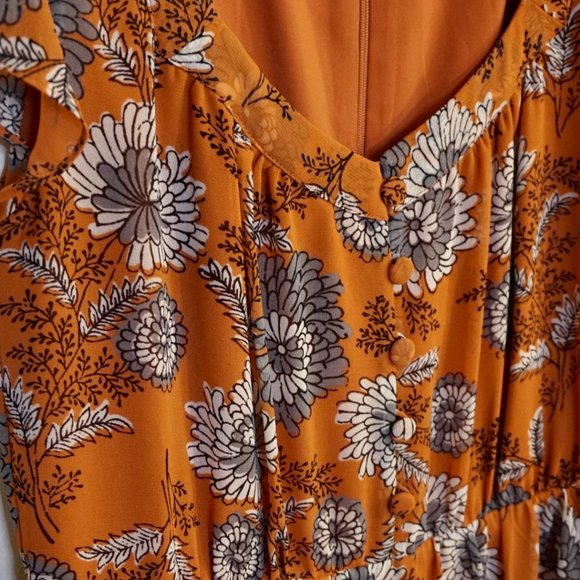 Madewell Sheer-Sleeve Button-Front Midi Dress in G - Picture 5 of 8